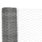 Recinzione in Rete per Pollaio Acciaio Zincato 25x1,2m Argento