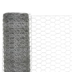 Recinzione in Rete per Pollaio Acciaio Zincato 25x1,2 m Argento