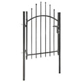 Cancello da Giardino Woerden in Acciaio 1x1 m Nero