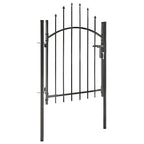 Cancello da Giardino Woerden in Acciaio 1x1 m Nero