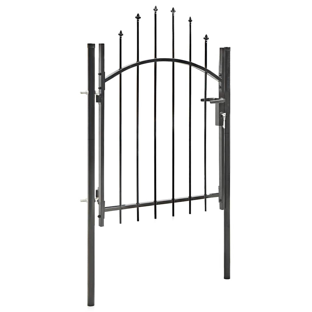 Cancello da Giardino Woerden in Acciaio 1x1 m Nero