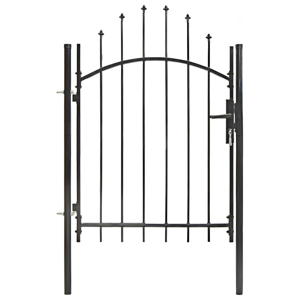 Cancello da Giardino Woerden in Acciaio 1x1 m Nero
