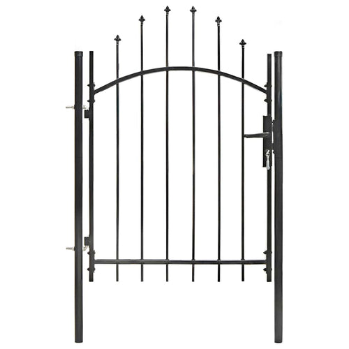 Cancello da Giardino Woerden in Acciaio 1x1 m Nero
