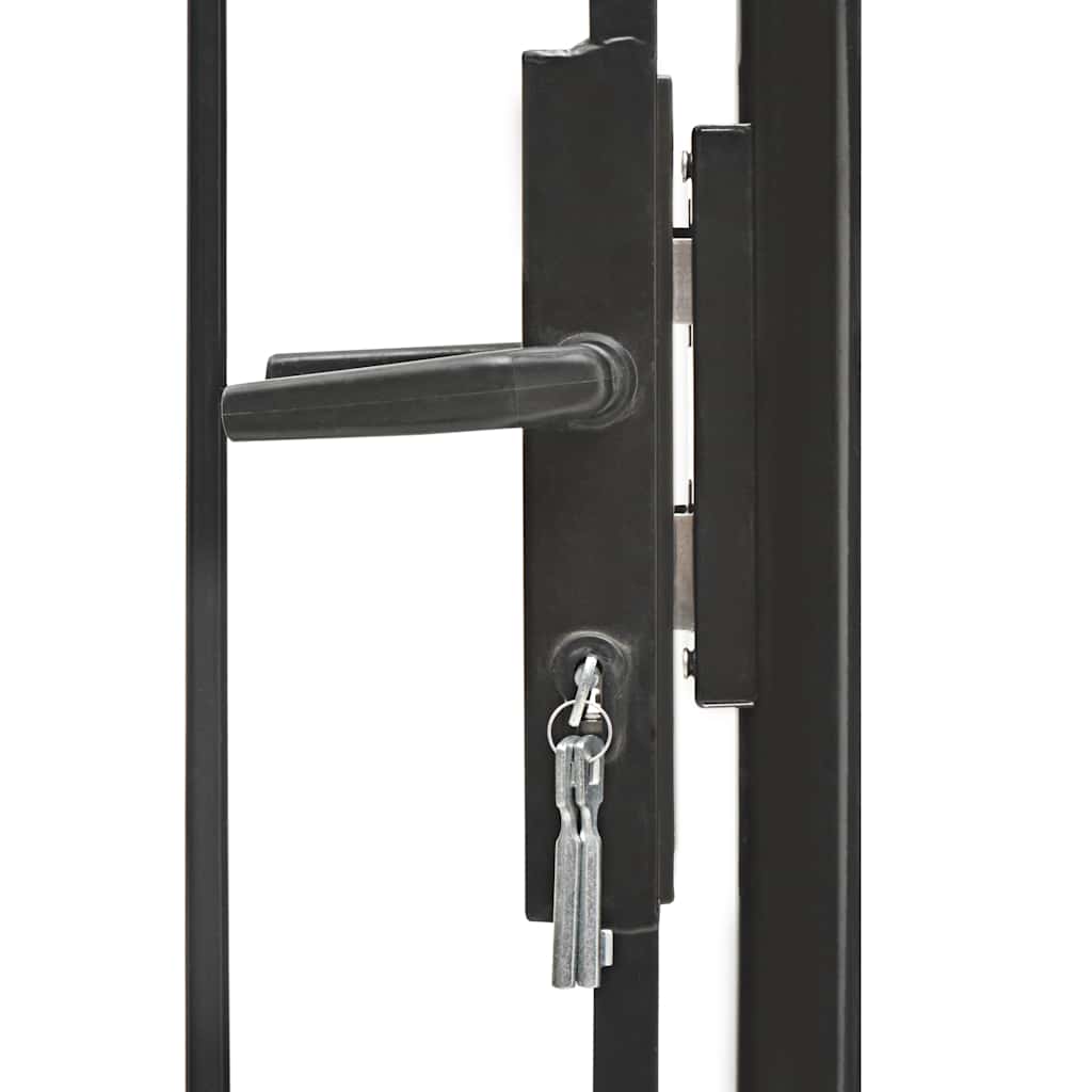 Cancello da Giardino Woerden in Acciaio 1x1 m Nero