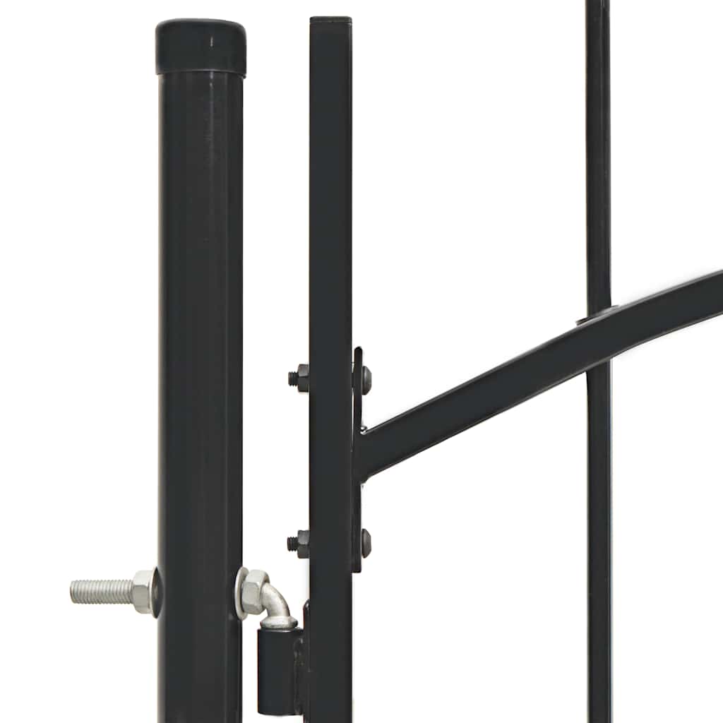 Cancello da Giardino Woerden in Acciaio 1x1 m Nero