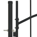 Cancello da Giardino Woerden in Acciaio 1x1 m Nero