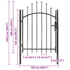 Cancello da Giardino Woerden in Acciaio 1x1 m Nero