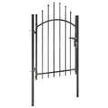 Cancello da Giardino Woerden in Acciaio 1x1,25m Nero