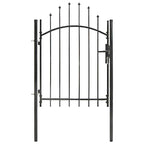 Cancello da Giardino Woerden in Acciaio 1x1,25m Nero