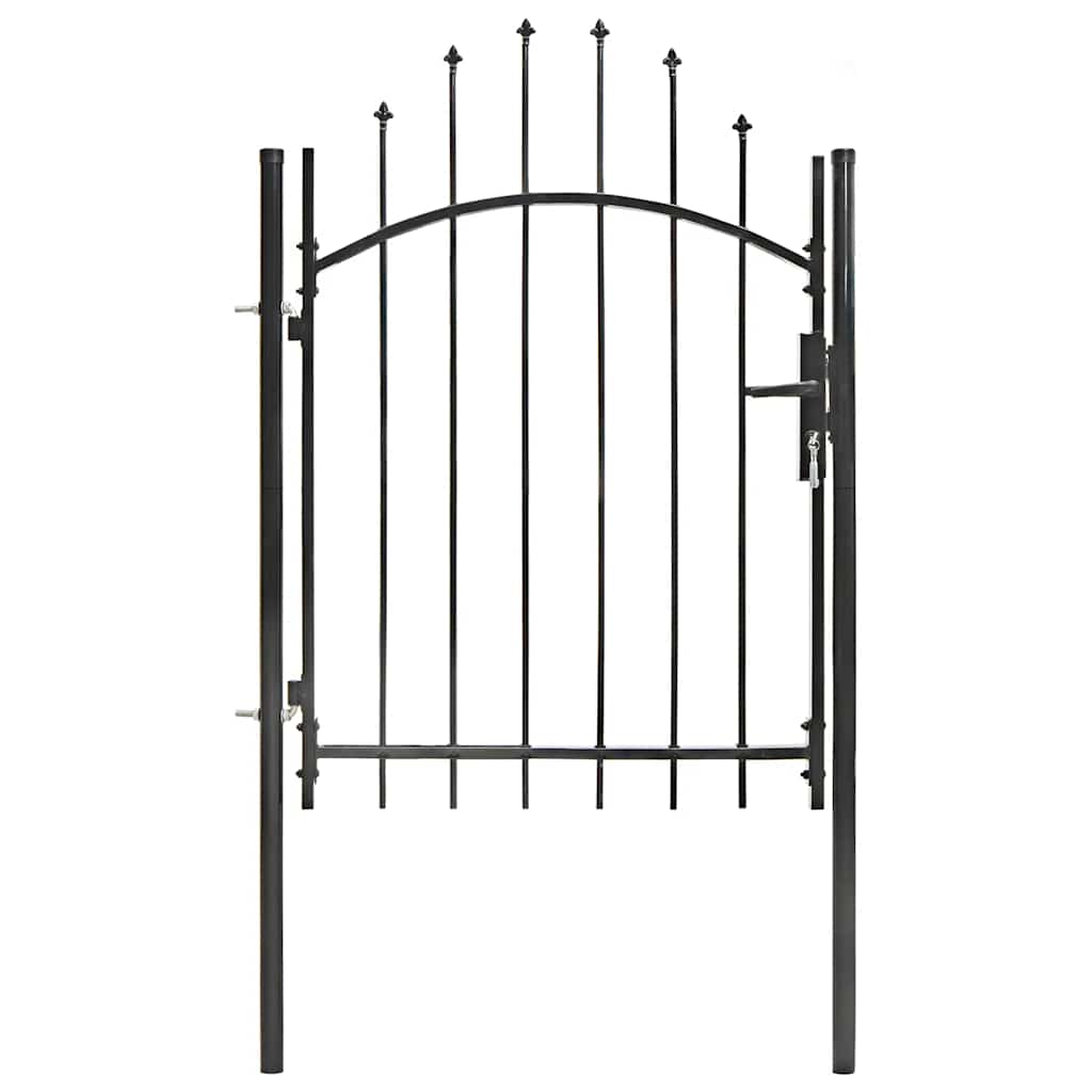 Cancello da Giardino Woerden in Acciaio 1x1,25m Nero