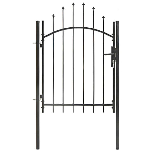 Cancello da Giardino Woerden in Acciaio 1x1,25m Nero