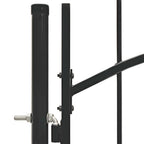 Cancello da Giardino Woerden in Acciaio 1x1,25m Nero