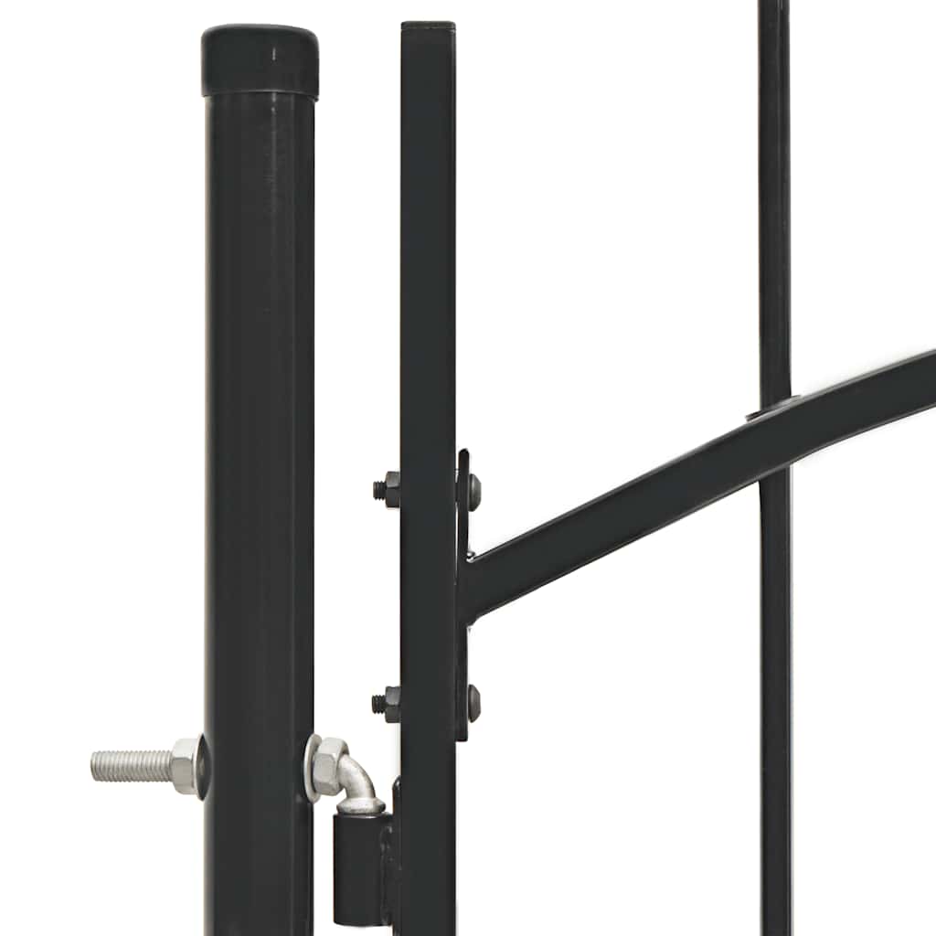 Cancello da Giardino Woerden in Acciaio 1x1,25m Nero