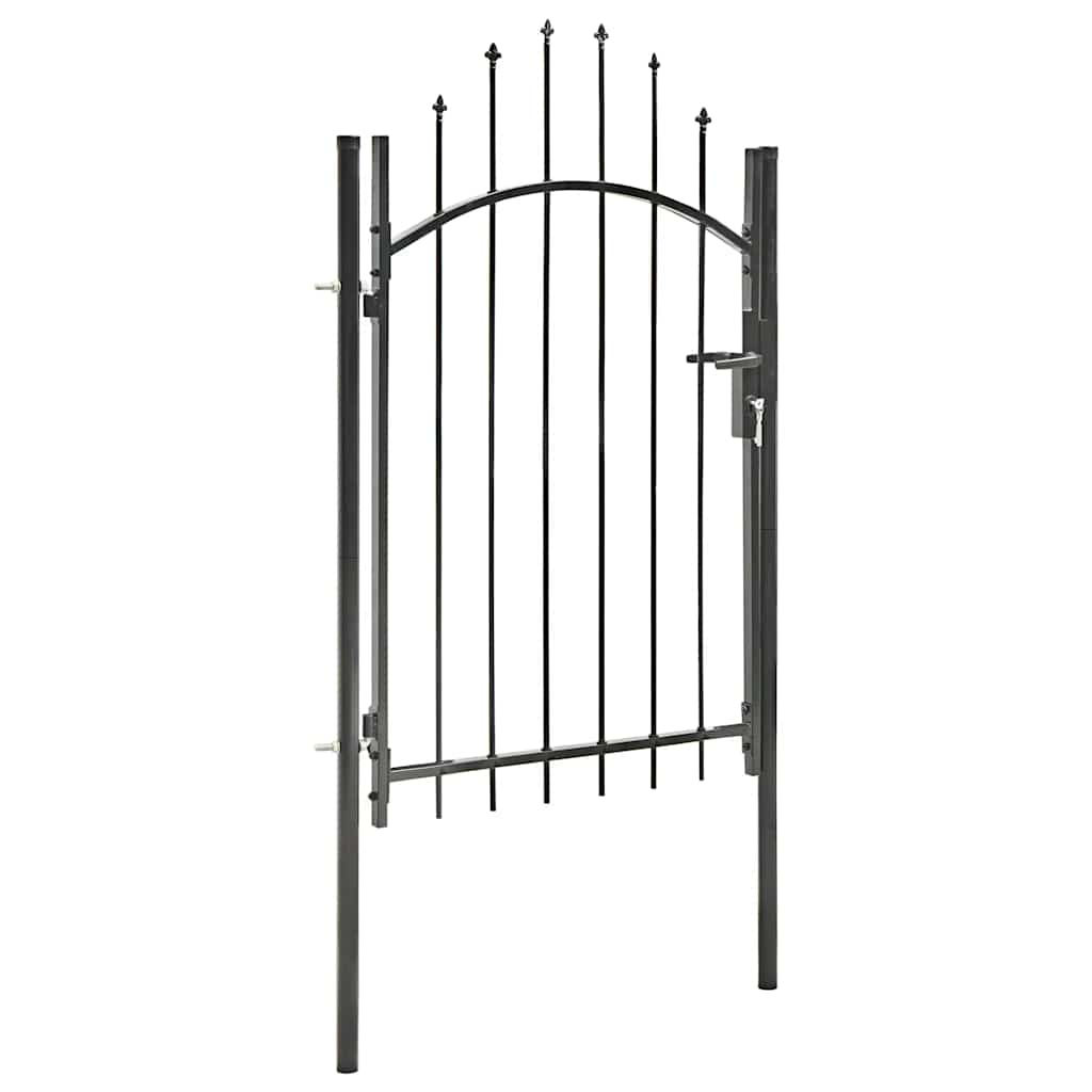 Cancello da Giardino Woerden in Acciaio 1x1,5 m Nero