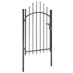 Cancello da Giardino Woerden in Acciaio 1x1,5 m Nero