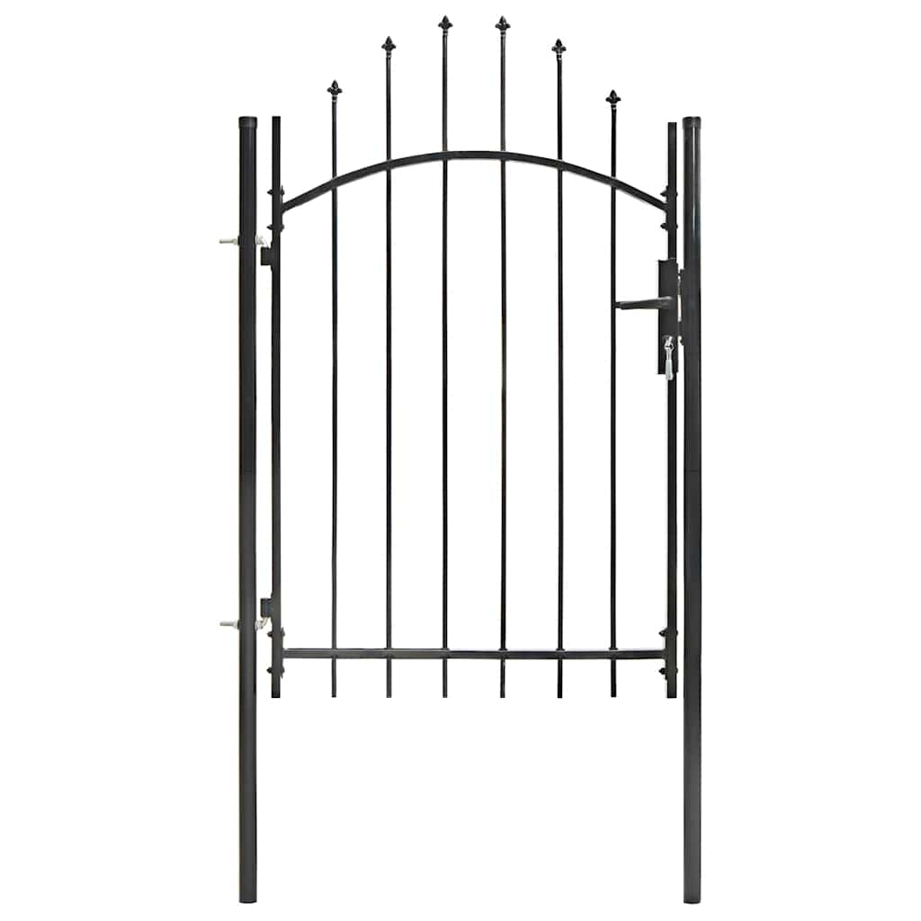 Cancello da Giardino Woerden in Acciaio 1x1,5 m Nero