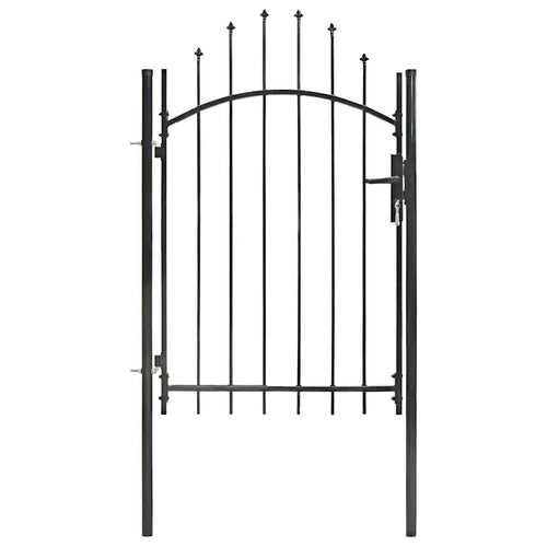 Cancello da Giardino Woerden in Acciaio 1x1,5 m Nero