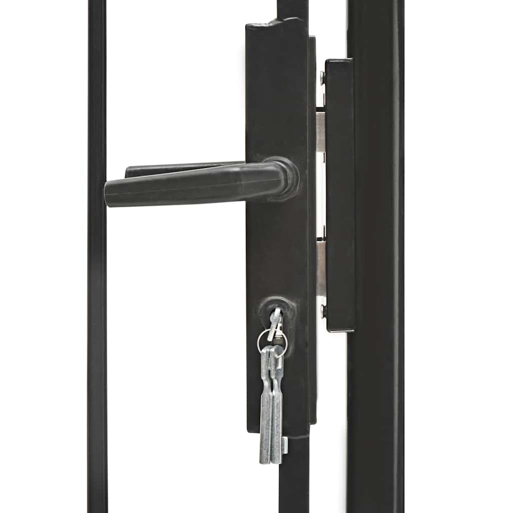 Cancello da Giardino Woerden in Acciaio 1x1,5 m Nero