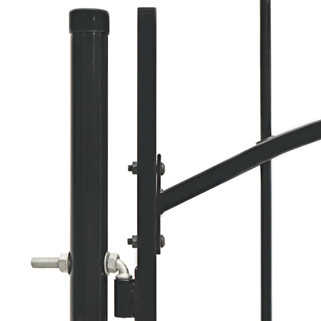 Cancello da Giardino Woerden in Acciaio 1x1,5 m Nero