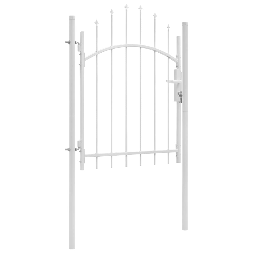 Cancello da Giardino Woerden in Acciaio 1x1,25m Bianco