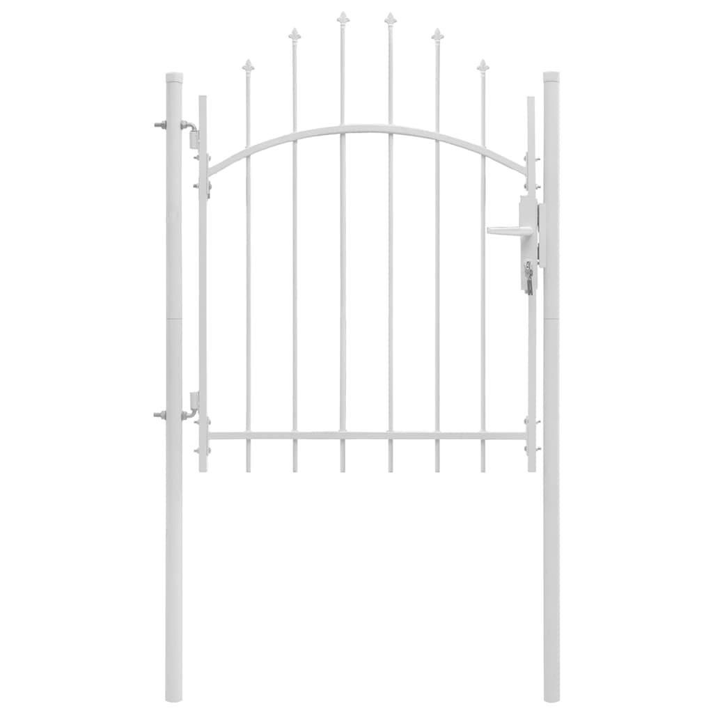 Cancello da Giardino Woerden in Acciaio 1x1,25m Bianco