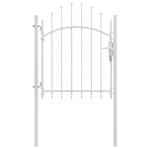 Cancello da Giardino Woerden in Acciaio 1x1,25m Bianco