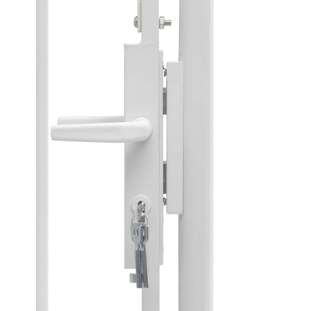 Cancello da Giardino Woerden in Acciaio 1x1,25m Bianco