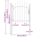 Cancello da Giardino Woerden in Acciaio 1x1,25m Bianco