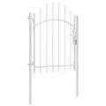 Cancello da Giardino Woerden in Acciaio 1x1,5 m Bianco