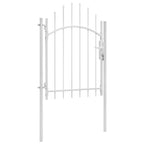 Cancello da Giardino Woerden in Acciaio 1x1,5 m Bianco