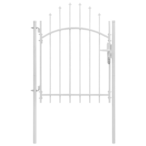 Cancello da Giardino Woerden in Acciaio 1x1,5 m Bianco