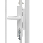 Cancello da Giardino Woerden in Acciaio 1x1,5 m Bianco