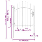 Cancello da Giardino Woerden in Acciaio 1x1,5 m Bianco
