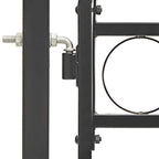 Cancello per recinzione ASSEN con arco in acciaio 102x150 cm Nero