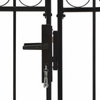 Cancello per recinzione ASSEN a doppia anta con parte superiore ad arco in acciaio 300x150 cm