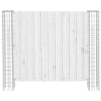 Palo della recinzione metallo 20 x 20 x 190 cm argento - 2 pezzi