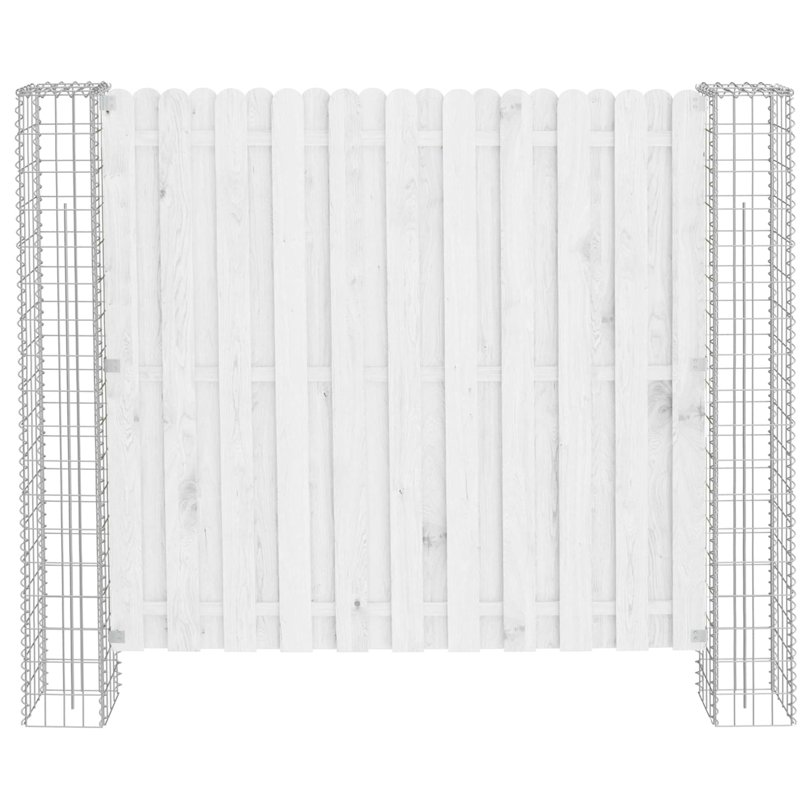 Palo della recinzione metallo 20 x 20 x 190 cm argento - 2 pezzi
