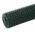 Recinzione in Rete per Pollaio in Acciaio e PVC 10x0,5 m Verde