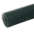 Recinzione in Rete per Pollaio in Acciaio e PVC 10x1,5 m Verde