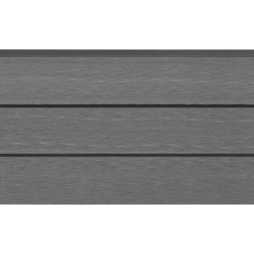Pannelli di Ricambio per Recinzione 9 pz in WPC 170 cm Grigi