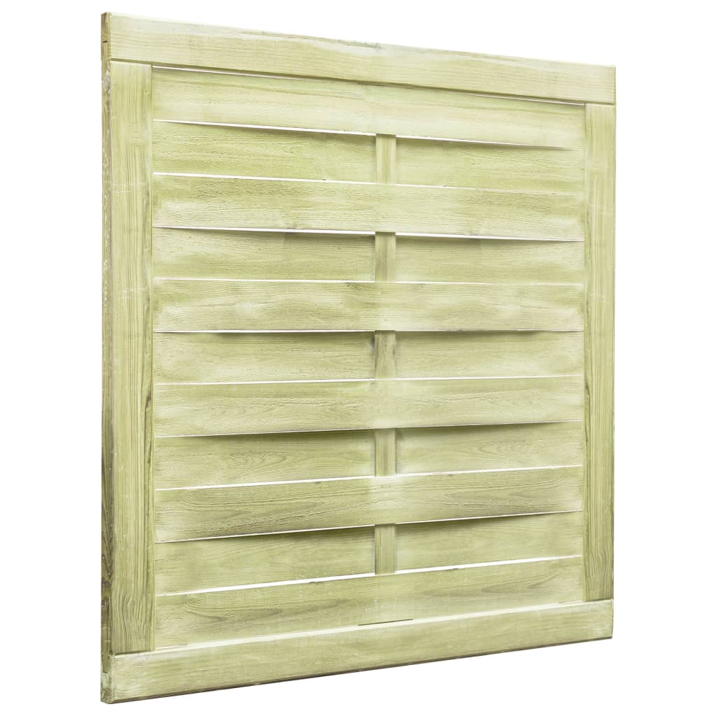 Cancello da Giardino Legno di Pino Impregnato 100x100 cm Verde