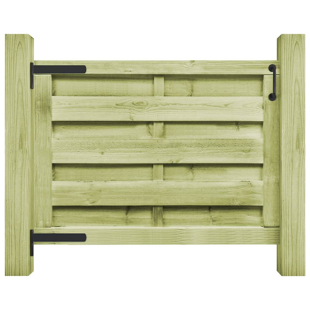 Cancello da Giardino in Legno di Pino Impregnato 100x75cm Verde