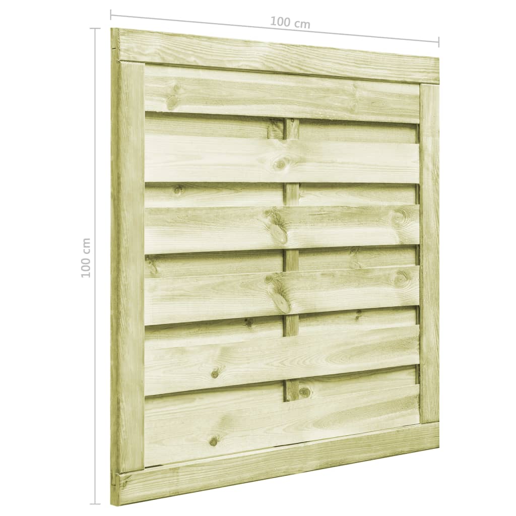Cancello da Giardino Legno di Pino Impregnato 100x100 cm Verde