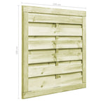 Cancello da Giardino Legno di Pino Impregnato 100x100 cm Verde