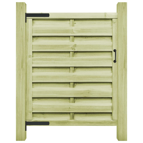 Cancello da Giardino Legno di Pino Impregnato 100x125 cm Verde
