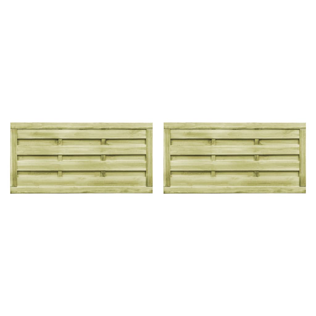 Cancelli da Giardino 2 pz Legno Pino Impregnato 150x75 cm Verde