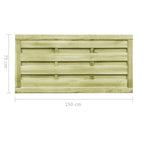 Cancelli da Giardino 2 pz Legno Pino Impregnato 150x75 cm Verde