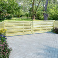 Cancelli da Giardino 2 pz Legno Pino Impregnato 150x75 cm Verde