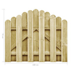 Cancello da Giardino in Legno di Pino Impregnato 100x75 cm