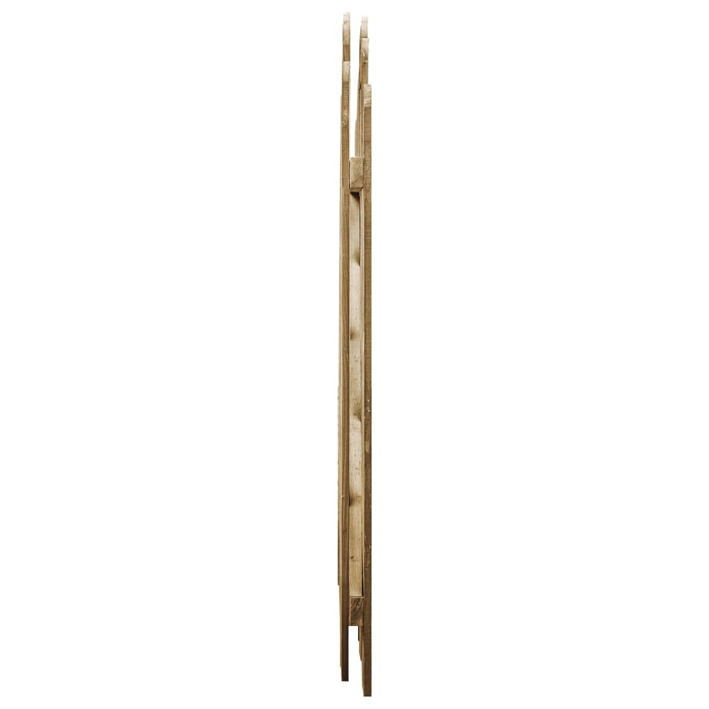 Cancello da Giardino in Legno di Pino Impregnato 100x100 cm Design ad Arco